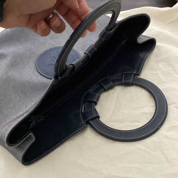 Authentic Vintage Hunting World Leather & Denim Tote/Handbag - Picture 6 of 15